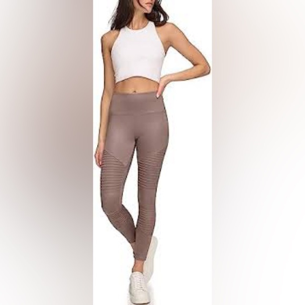 ALO Yoga Ribbed High-Waist Moto Legging